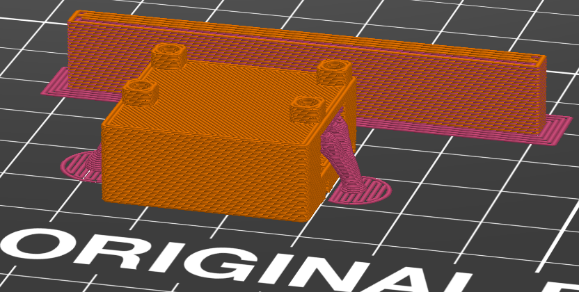 Sliced layers showing supports