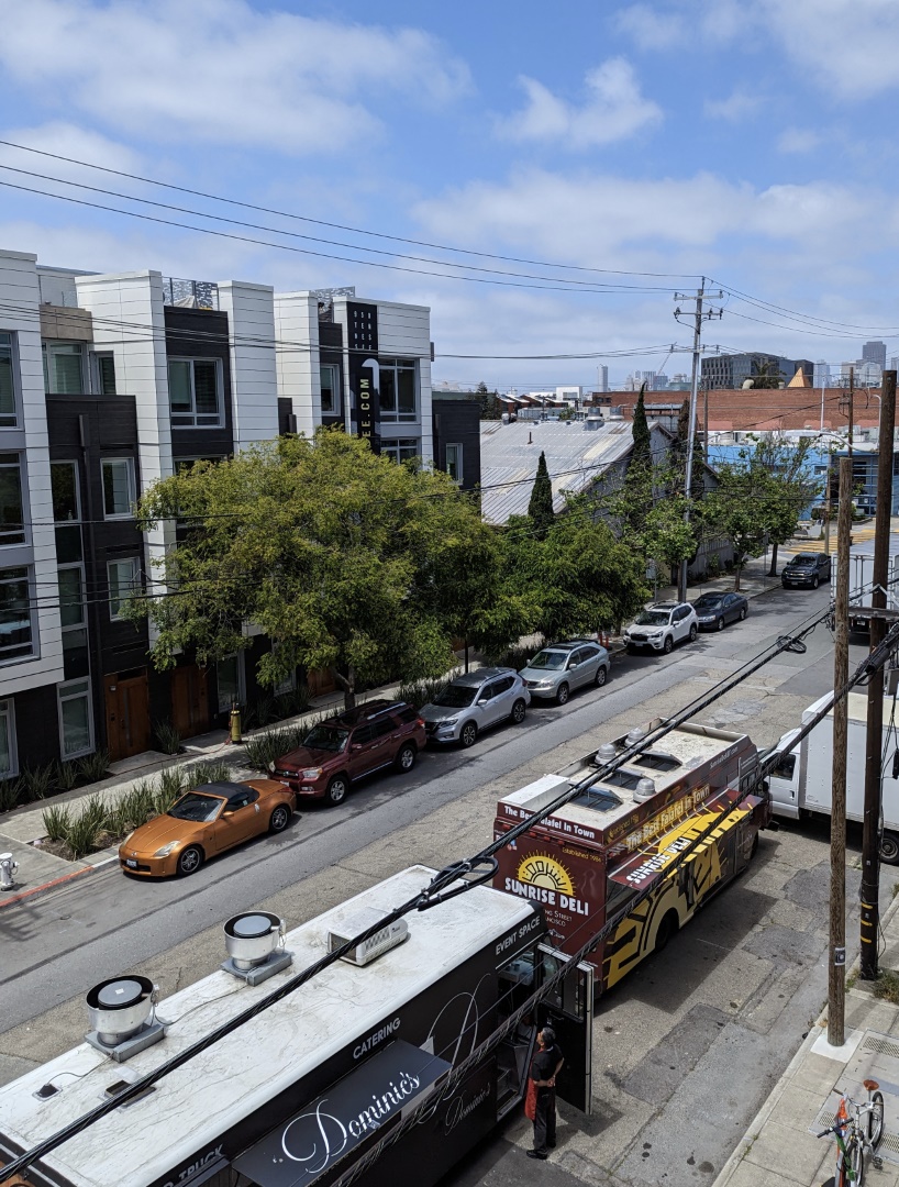 Food trucks getting ready for lunch