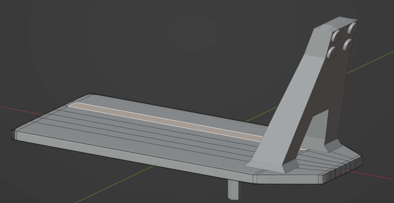 Blender screenshot of DIY robocar frame