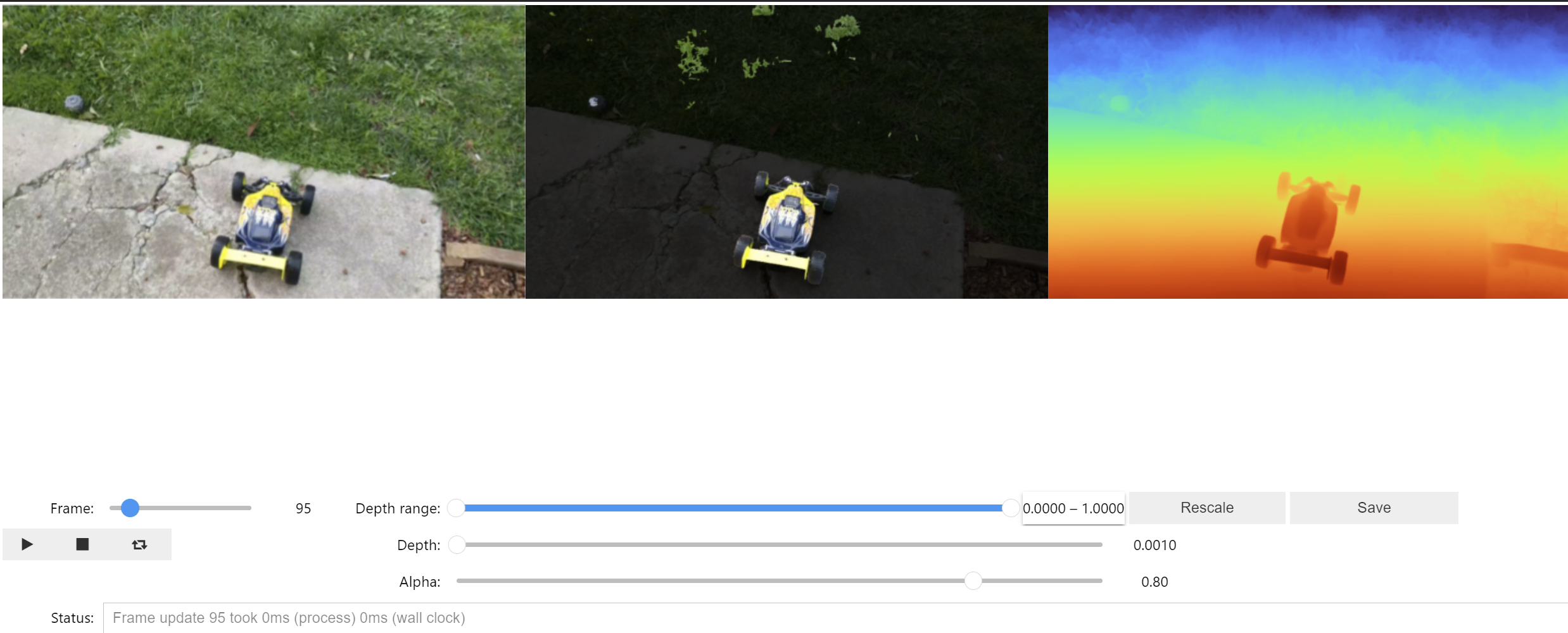 UI in the Jupyter notebook